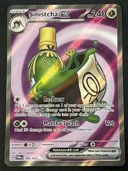 Sinistcha ex 189/167 Twilight Masquerade Full Art Ultra Rare Pokemon TCG - Image 1