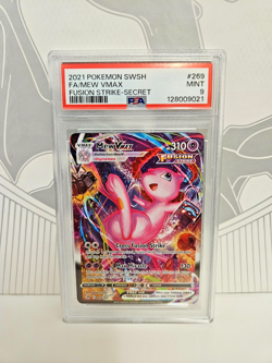 PSA 9 Mew Vmax (Alternate Art Secret) 269/264 Swsh08 Fusion Strike Holo Pokemon - Image 1