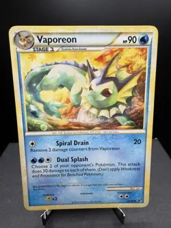 Pokemon TCG HGSS Undaunted Vaporeon 41/90 Uncommon LP! - Image 1