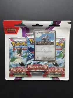Pokemon TCG - S&V - Paldea Evolved - Varoom 3 Pack Blister - New & Sealed - Image 1