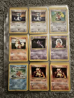 1999 Pokemon Base Set Shadowless Near Complete Non-Holo Set - Image 2