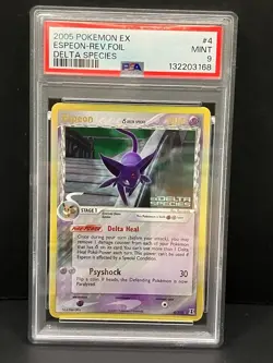 Pokemon TCG 2005 Crystal Guardians Espeon #4 Rev Foil PSA Graded 9 FREE SHIPPING - Image 1