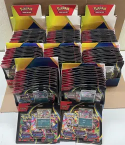 LOT OF 96 Packs Pokemon TCG Phantasmal Flames 3 Pack Blister Weavile/Sneasel MIX - Image 1