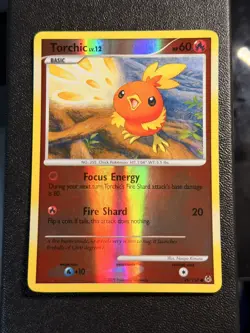 Pokemon Platinum Base Set 99/127 Reverse Holo Torchic Lv 12 LP - Image 1