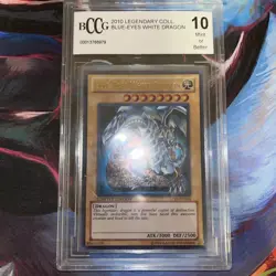 Yu-Gi-Oh! Blue-Eyes White Dragon Ultra Rare Card LC01-EN004 Beckett BCCG 10 - Image 2