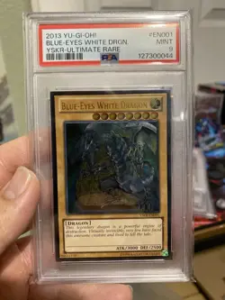 Yugioh Card PSA 9 Mint Blue-Eyes White Dragon Ultimate Rare 2013 YSKR-EN001 - Image 1