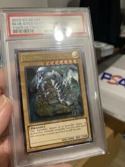 Yugioh Card PSA 9 Mint Blue-Eyes White Dragon Ultimate Rare 2013 YSKR-EN001 - Image 3