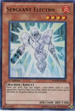 Yugioh - Sergeant Electro (Ultra Rare) (1st Edition) - PHSW-EN090 P - Image 1