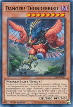 YuGiOh! SR13-EN019 1x Danger! Thunderbird! x1 Yu-gi-oh! TCG NM SET DARK WORLD - Image 2