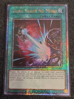 YuGiOh DARK RULER NO MORE Quarter Century Secret Rare RA01-EN060 NM - Image 1