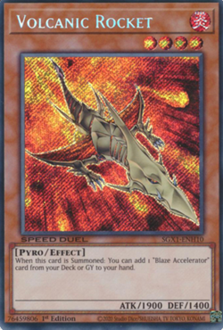1X NM Volcanic Rocket - SGX1-ENH10 - Secret Rare 1st Edition - yugioh - Image 1