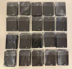 1000 ULTRA PRO BLACK DECK PROTECTOR Card Sleeves Standard Size Glossy - Image 1