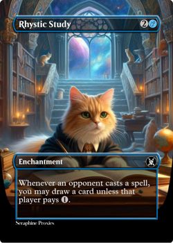 Rhystic Study - High Quality Altered Art Custom Cards - Image 1