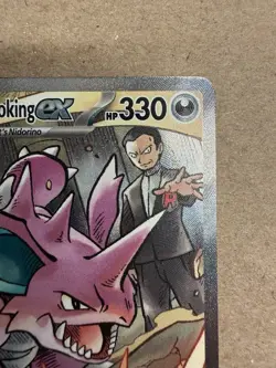Team Rocket’s Nidoking EX 233/182 Special Illustration Rare SIR NM Pokemon Card - Image 4