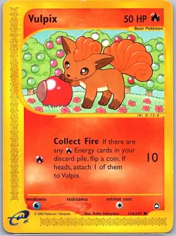 Vulpix 116/147 Non Holo Aquapolis - Pokemon Card - LP - Image 1