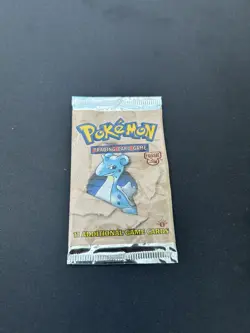 Pokemon TCG Fossil 1st Edition Lapras Booster Packet RARE/MINT Cond. NO CARDS! - Image 1