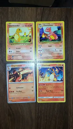 Pokemon TCG Charmander Charmeleon and Charizard 10 Card Bundle Near Mint - Image 3
