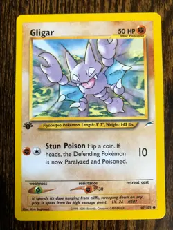 Gligar - Neo Destiny 1st Edition 67/105 NM Pokemon Card - Image 1