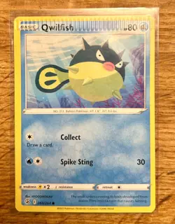 Qwilfish FULL CRIMP ERROR - Pokemon Error Card - Near Mint - Image 1