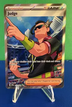 Pokemon TCG Sv10: Destined Rivals Judge 222/182 Full Art Trainer Card - NM - Image 2