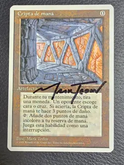 Signed Spanish Mana Crypt - Media Book Promo Promos Regular NM MTG Magic Card - Image 1