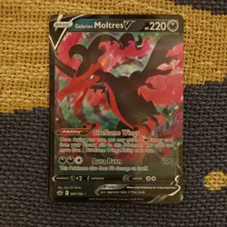 Pokemon Galarian Moltres v Chilling Reign Card 097/198 Near Mint - Image 1