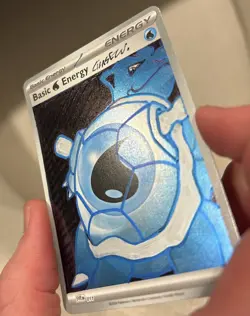 Hand Drawn Pokemon Blastoise holo Energy Card Original Art 1/1 custom - Image 3