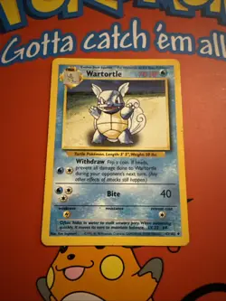 Wartortle 42102 Base Set Uncommon Non Holo 1995 Pokemon TCG Card LP - Image 1