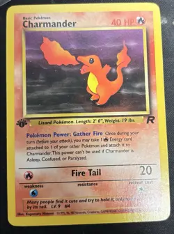 Pokemon Charmander 1st Edition Card 50/82 Team Rocket MP - Image 1