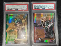 PSA 10 My Hero Academia Original Art Exhibition Deku & Katsuki Bakugo 2 Card Set - Image 1
