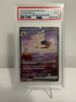 Pokemon TCG Charizard EX SIR Scarlet & Violet 151 Card 199/165 MINT PSA 9 - Image 1