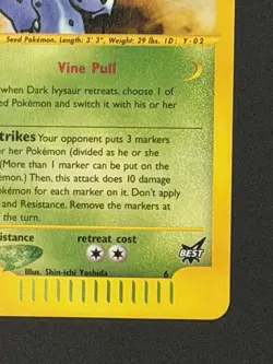 Dark Ivysaur Best Promo 6 Winner Stamp - Near Mint - Pokemon Trading Card Game - Image 3