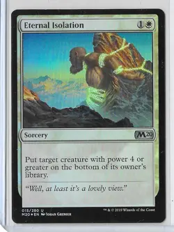 MTG Eternal Isolation FOIL Core Set 2020 (M20) Uncommon Card #015/280 Unplayed - Image 1