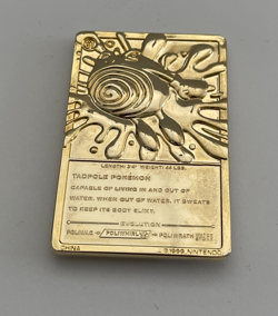 Pokemon Poliwhirl 24K Gold Plated Trading Card 1999 Burger King Limited Edition - Image 4