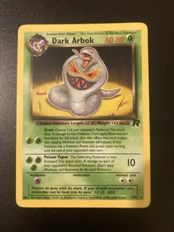 Pokemon Card Dark Arbok 19/82 Non Holo Rare Team Rocket WOTC - Image 1
