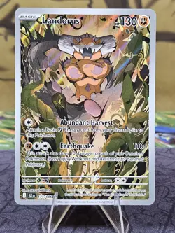 Pokemon TCG Landorus 131/086 English Illustration Rare Card, SV Black Bolt NM - Image 1