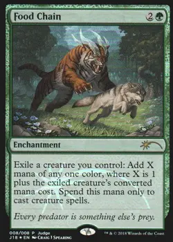 1x Food Chain (8/8) - FOIL Judge Promo 2018 MTG Judge Rewards Promos NM Magic Fo - Image 1