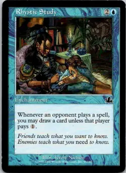MTG Magic The Gathering Rhystic Study Prophecy Played See Scan M - Image 1