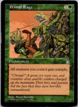 MTG Magic The Gathering Primal Rage Stronghold Played See Scan B - Image 1