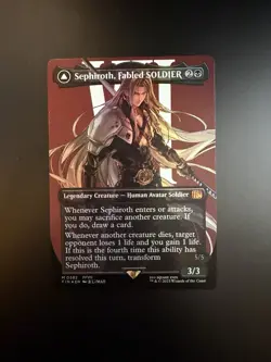 MTG Final Fantasy English Sephiroth, Fabled Soldier Borderless 0382 Foil - Image 1