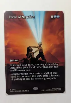 1x Force Of Negation Borderless NM - Magic MTG TLA TLE 0013 x1 - Image 1