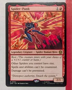 MTG Universes Beyond: Spider-man Spider-Punk 0092 NM Rare - Image 1