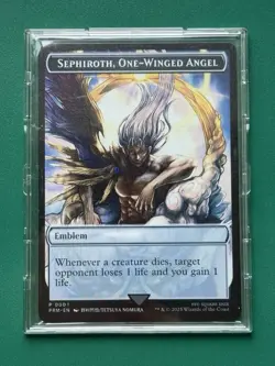 Sephiroth, One-Winged Angel Emblem Token MTG Final Fantasy Metal Promo ENGLISH - Image 3