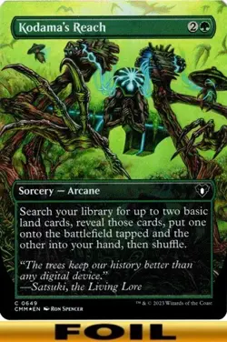 1x - Kodama's Reach - FOIL BORDERLESS #649 - Commander Masters - CUC NM MTG - Image 1