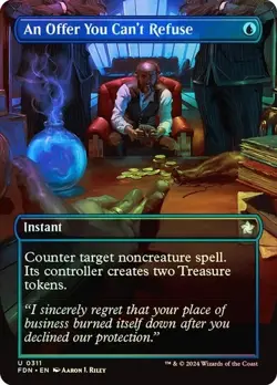 An Offer You Can't Refuse (Borderless) Foil - MTG Foundations FDN #311 Foil - Image 1