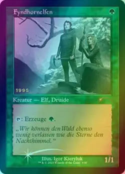 Magic The Gathering MTG FYNDHORN ELVES GERMAN FOIL 30th Anniversary Promos NM - Image 1