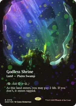 Godless Shrine (Borderless) (Galaxy Foil) #375 NM Edge of Eternities Magic MTG - Image 1