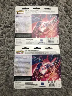 Pokemon TCG Sword & Shield Fusion Strike 3 Pack Blister Eevee & Espeon Set Of 2 - Image 2