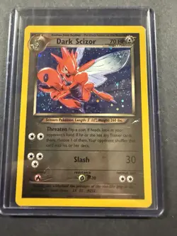 Pokemon TCG Neo Destiny Dark Scizor 9/105 Holo Rare Vintage - Image 3