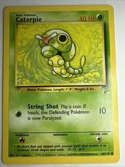 CATERPIE - 68/130 - BASE SET 2 WOTC 2000 POKEMON ENGLISH - NM/LP - Image 1